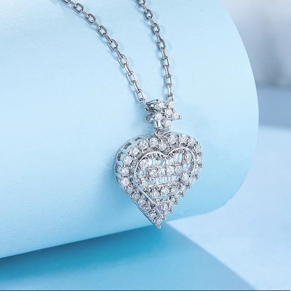 Sterling Silver Heart Necklace - Picture 3 of 6